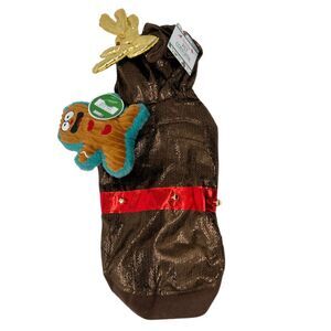 Holiday pet costume medium reindeer clothing chew toy christmas outfit